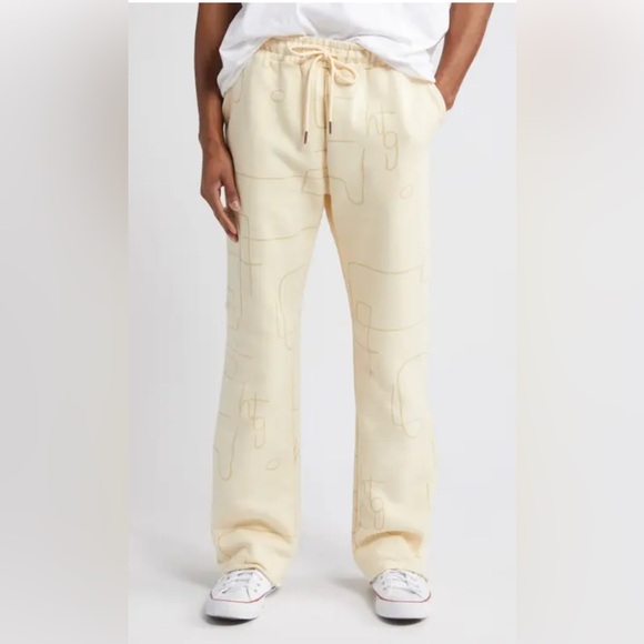 Honor‎ The Gift Sweatpants Size Medium Novelty Printed Terry Pant Bone Men - Picture 1 of 10